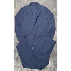 Sene Soho Flex Tech Jacket and Pants 2-Piece Custom Suit Men's 38 Pants 42 Blue